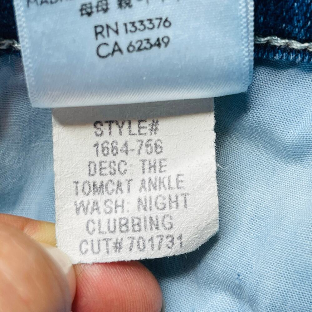 Mother The Tomcat Ankle Jeans womens sz 27 Night clubbing wash straight leg - Picture 10 of 13